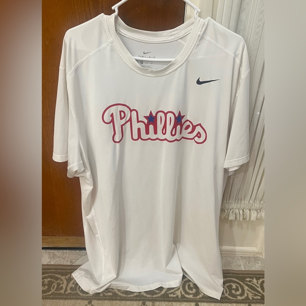 NIKE Dri-Fit Philadelphia Phillies Shirt (Men's XXL - White/Red/Blue/Black)